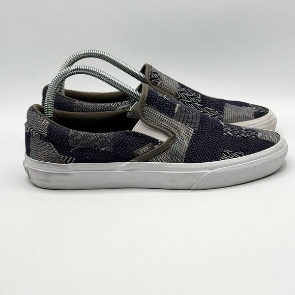 Vans Asher Slip On Sneakers in Denim Patchwork - Women’s US 9 - Picture 1 of 11